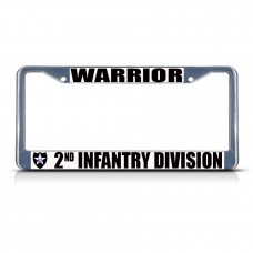WARRIOR 2ND INFANTRY DIVISION ARMY Metal License Plate Frame Tag Border   381701019277